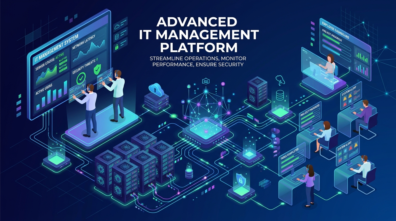 IT Management System Illustration